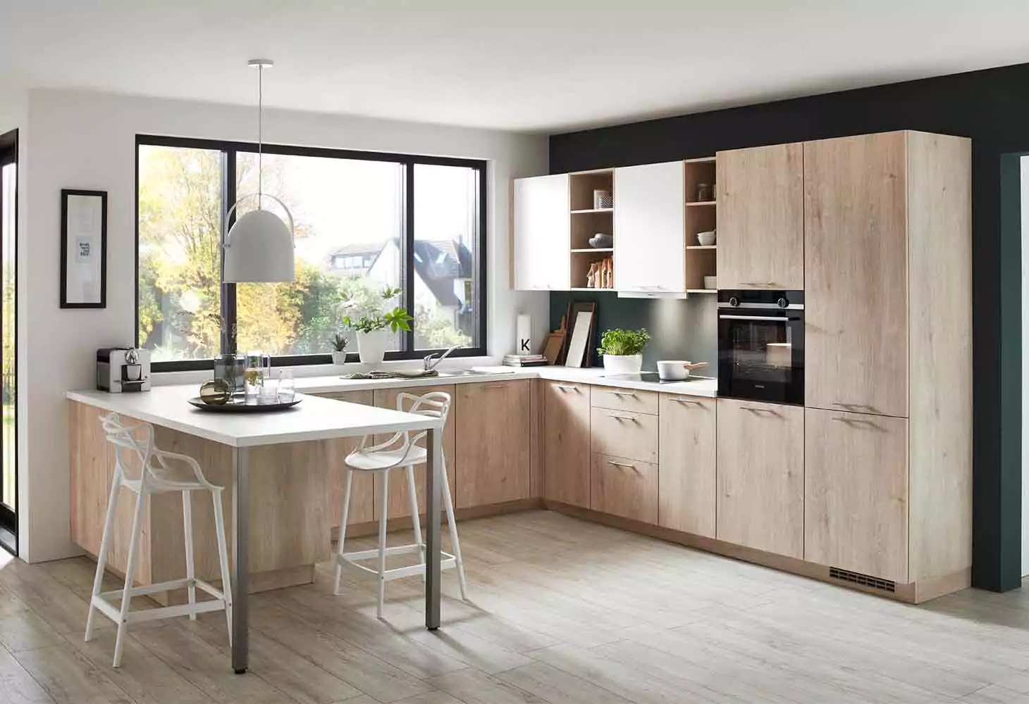 küche mit esszimmer holz
